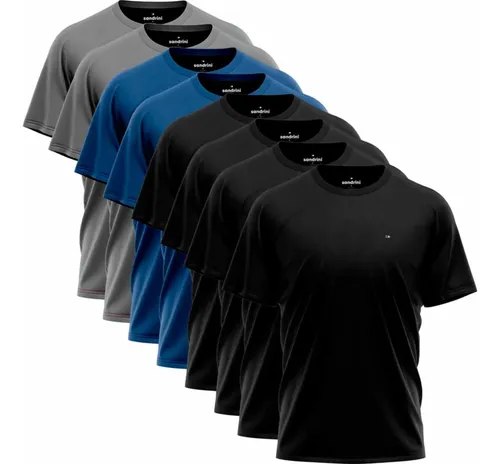 Kit 8 Camisas Sandrini Dry-Fit Masculina