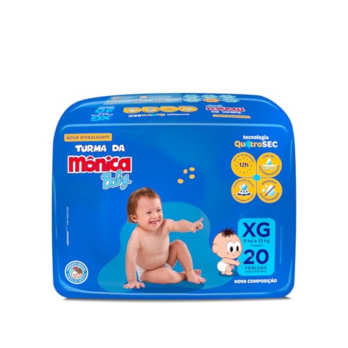 Fralda Turma da Mônica Baby Jumbo XG 20 Unidades