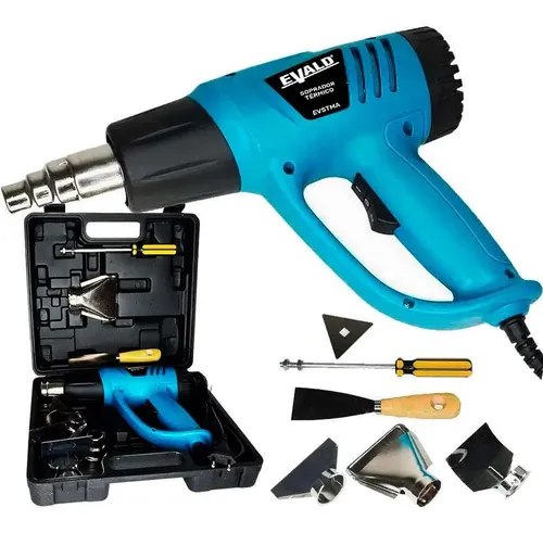 Soprador Térmico 2000w Kit Bicos Espatulas Maleta Evst Evald