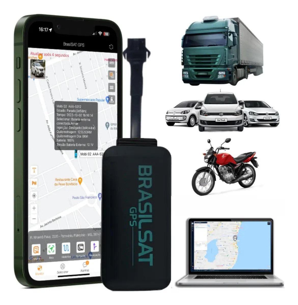Rastreador GPS Veicular 4G com App