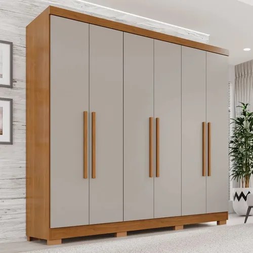 Guarda-roupa Casal 6 Portas 2 Gavetas França Espresso Móveis