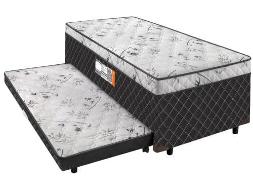Cama Box Conjugada Solteiro Smp com Cama Auxiliar Ortopédico Carol