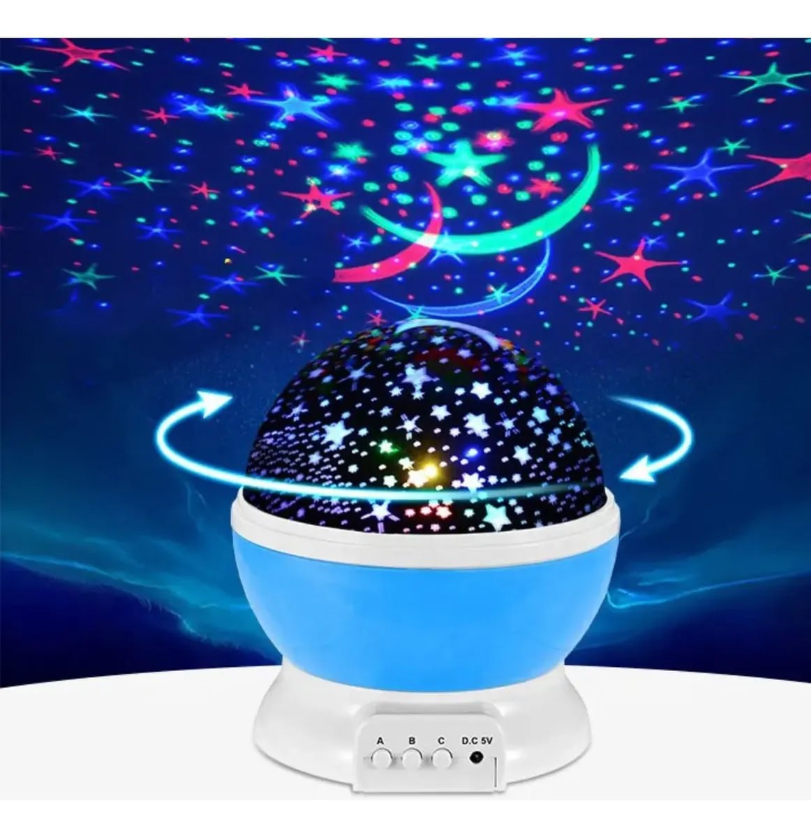 Luminária Projetor Estrela 360º Galaxy Abajur Mesa Infantil