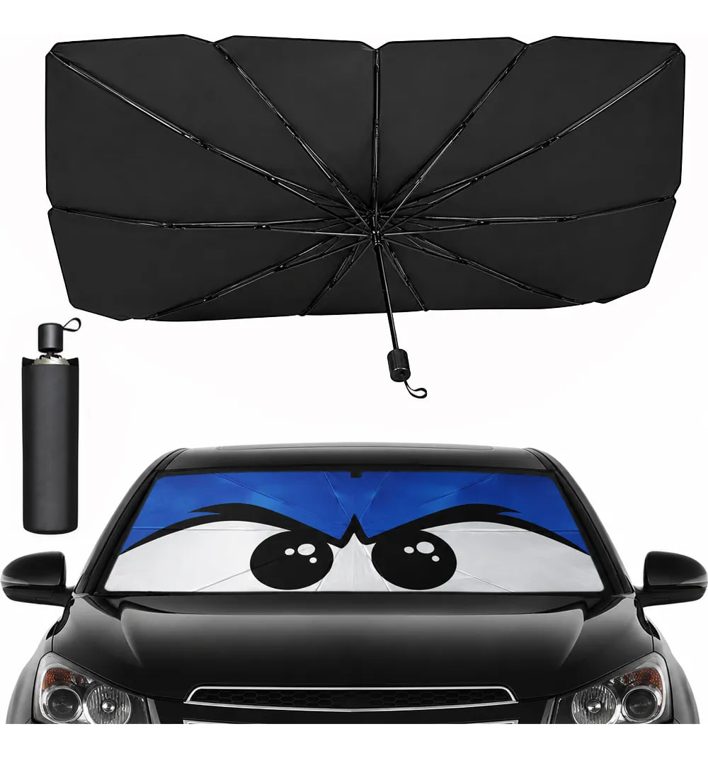 Quebra Sol Para Brisa Carro Protetor Solar Chuva(olho Preto)