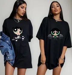 Kit 2 Oversized Feminina Camiseta Larga Treino Gym Academia
