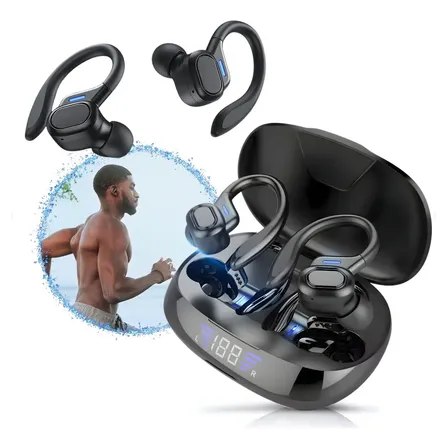 KAPBOM Fone Bluetooth 5.3 TWS Esportivo Gancho