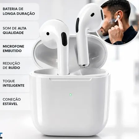 Fone Bluetooth Pro 4 com Case e Microfone