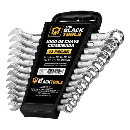 The Black Tools Tkch12 Jogo Chave Boca/Estrela 12pcs 6 22mm