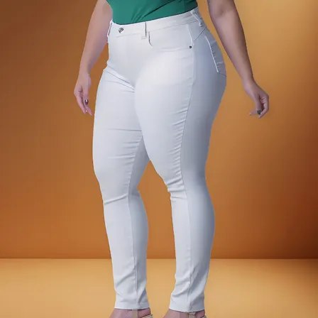 Calca Skinny Jeans Plus Size Elastano