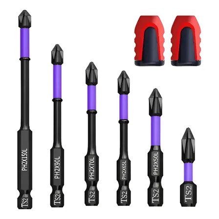 Kit 6 Bits Magneticos Philips PH2 para Parafusadeira