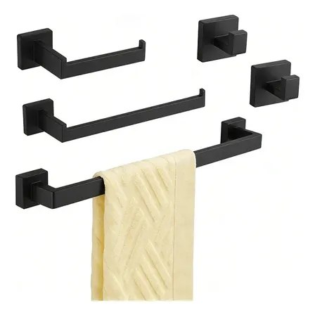 Dreamway Kit Banheiro 5 pecas aco inox fosco