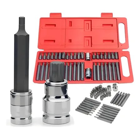 Jogo de Bits Torx Allen Multidentado 40 Pecas em Aco CRV