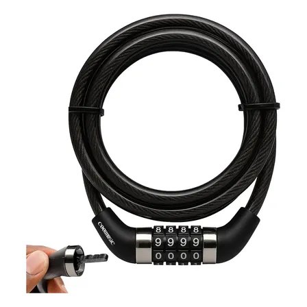 Cadeado para Bicicleta Coolmusic com Senha e Cabo de Aço