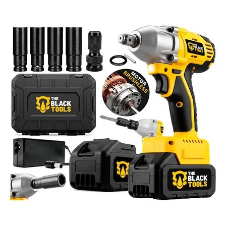 Chave de Impacto The Black Tools 21V 1/2 Pol com Acessórios