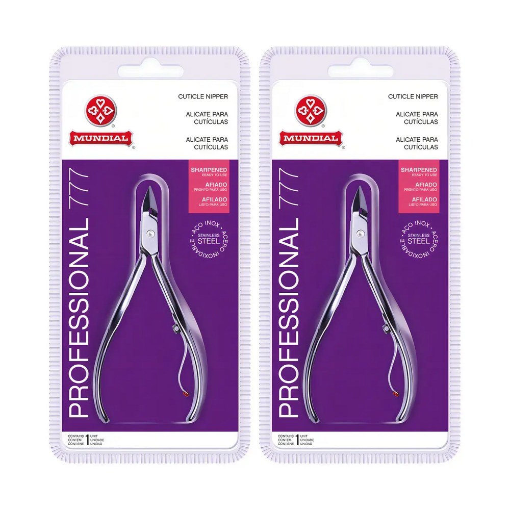 Alicate Cuticula Profissional Afiado 2 Unidades + Mundial