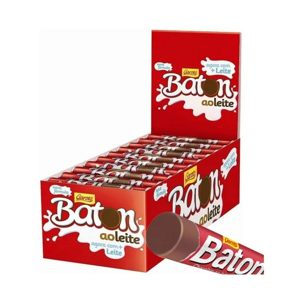 Caixa de Chocolate Baton Ao Leite Garoto