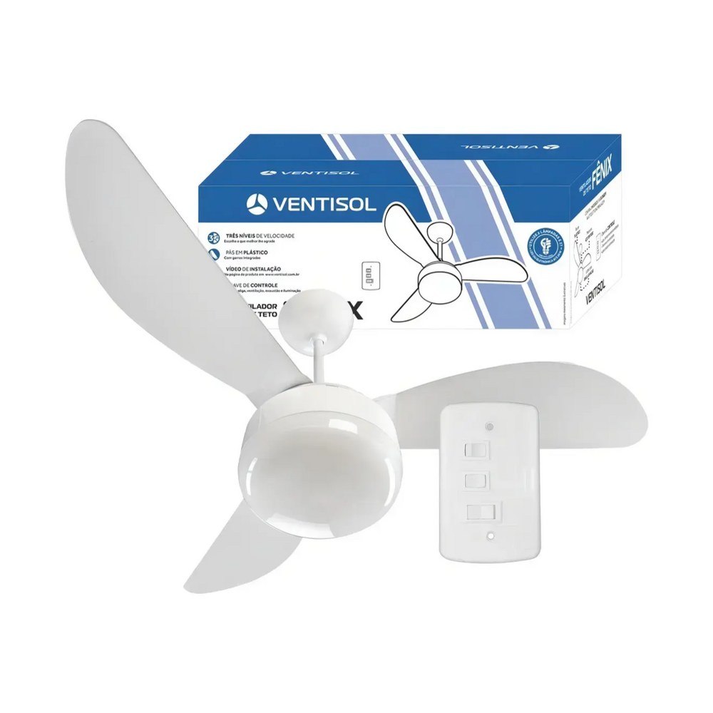 Ventilador de Teto Ventisol Branco