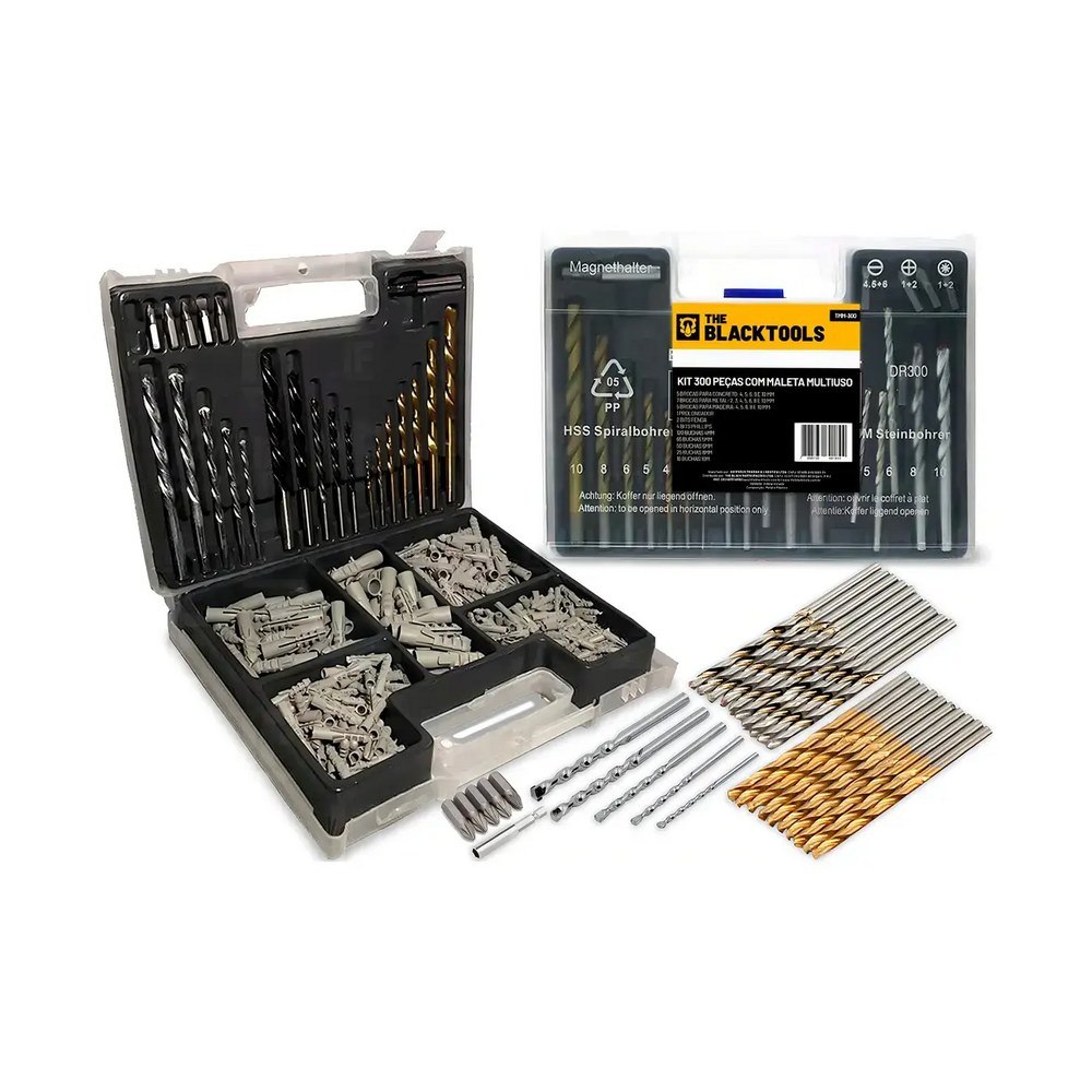 Jogo de Brocas Bits Black Tools