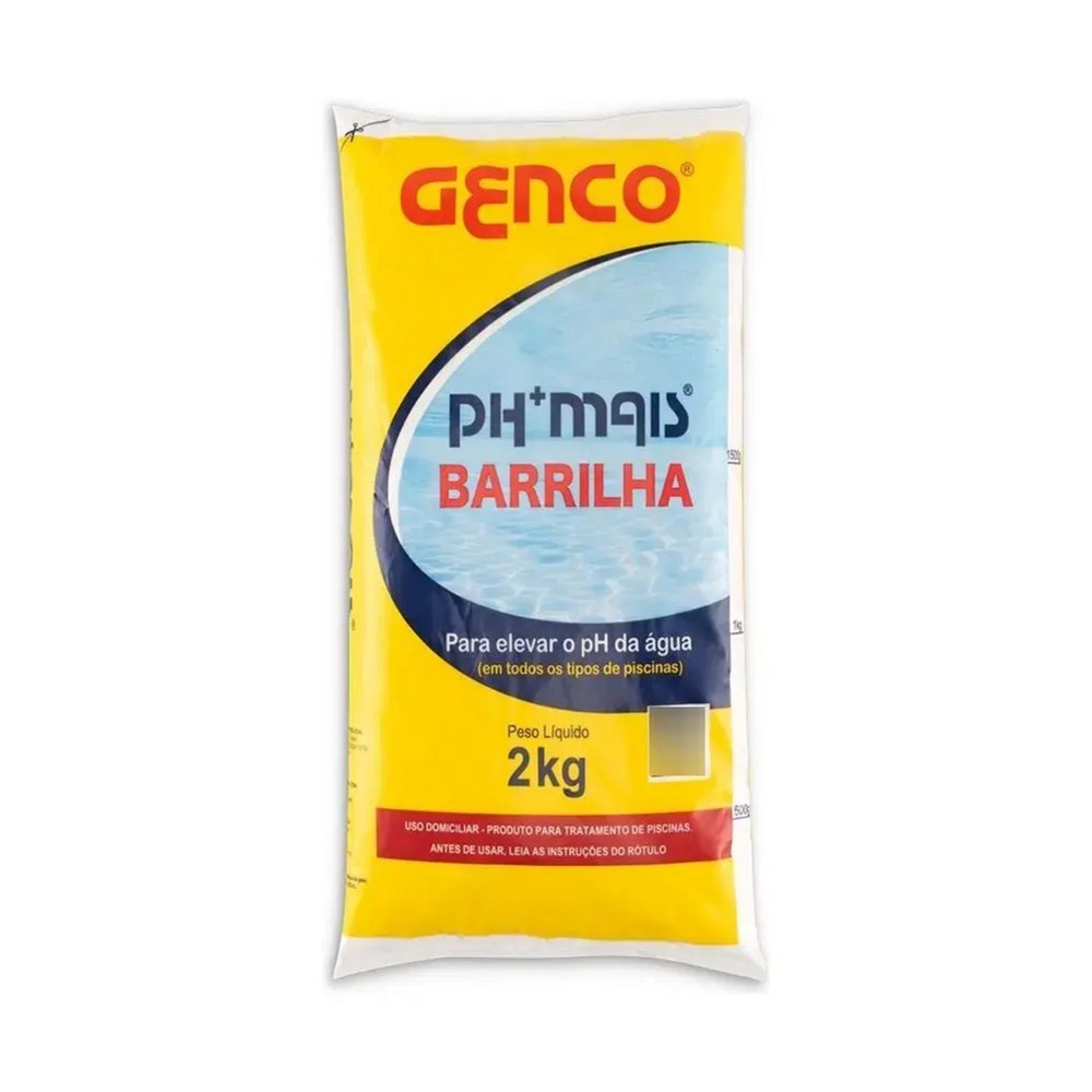 Barrilha Genco pH Mais 2kg Para Elevar o pH da Água