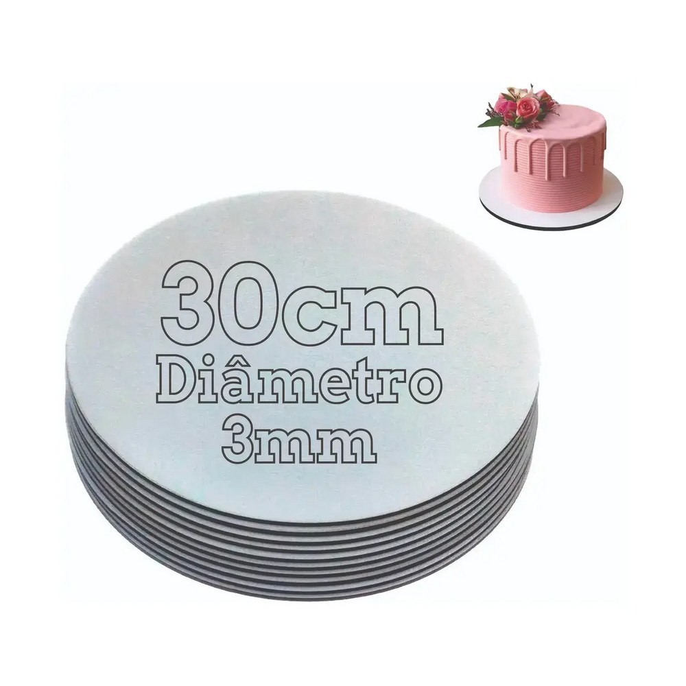 Base para bolo MDF branca