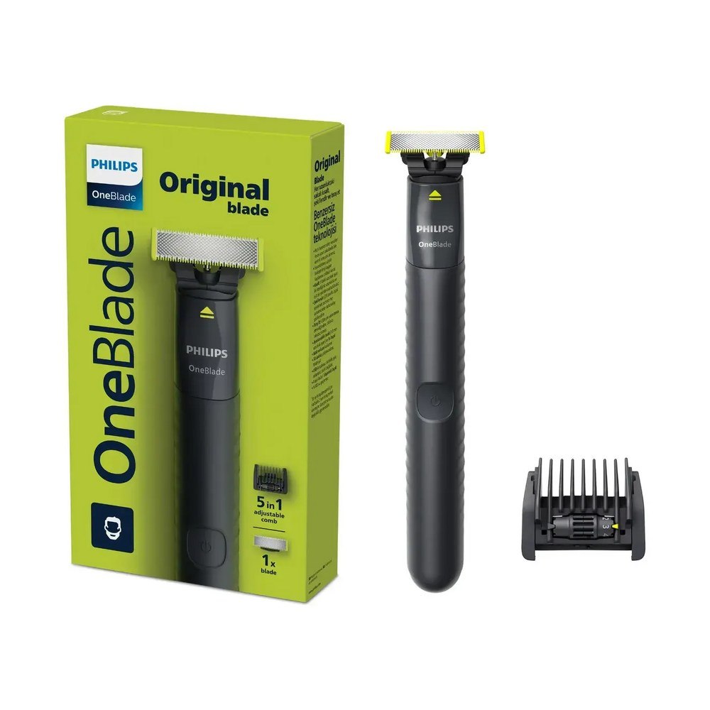 Barbeador e Aparador Elétrico Philips OneBlade com Pente 5 em 1, Sem Fio e À Prova D'Água - QP1425/10