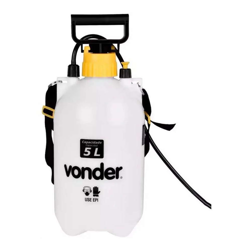 Pulverizador Bomba Manual Lateral 5 Lts Vonder Prof Pl005 Cor Branco