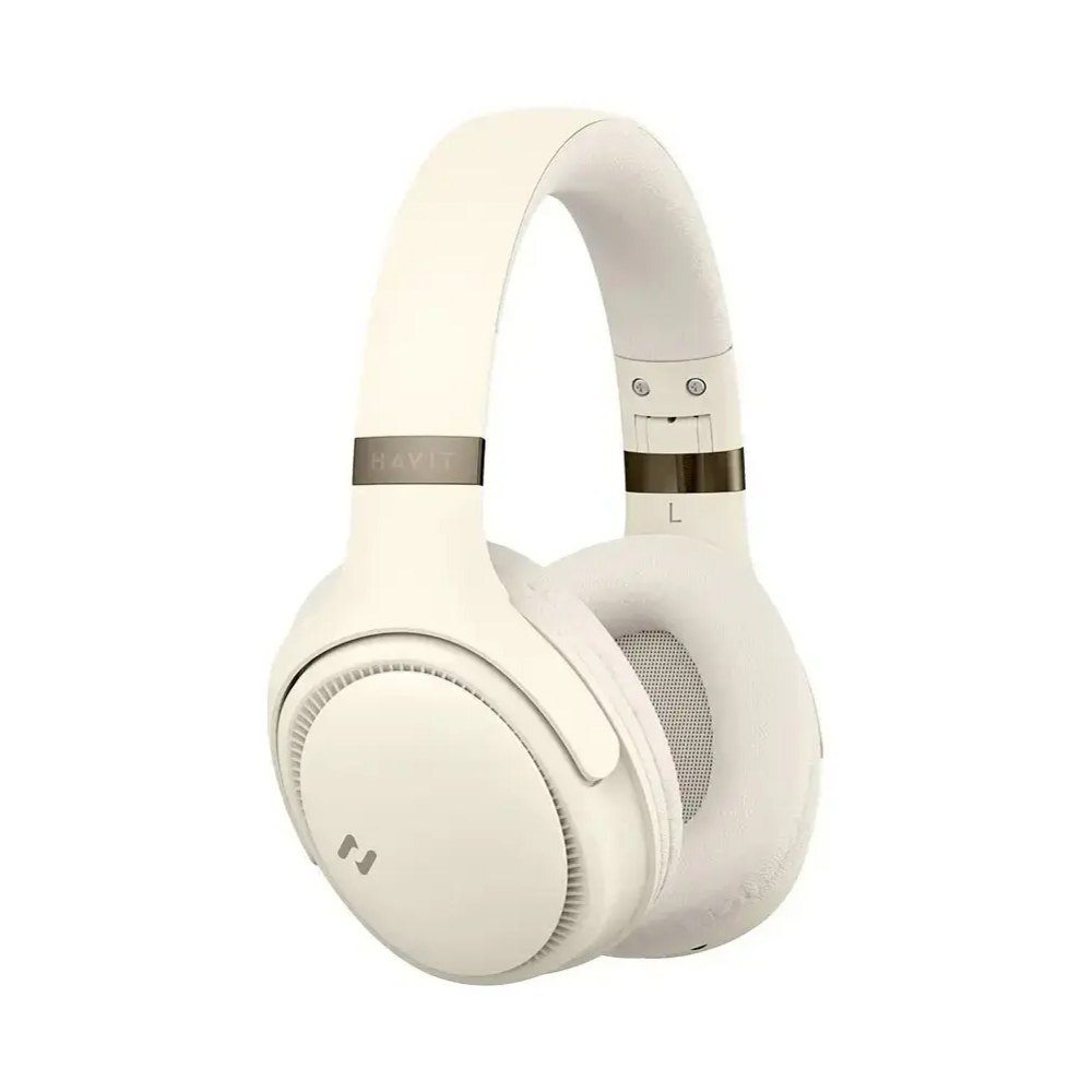 Headphone Havit H630bt Bluetooth 5.3 On-ear 3d 55h Cor Manteiga/Off White
