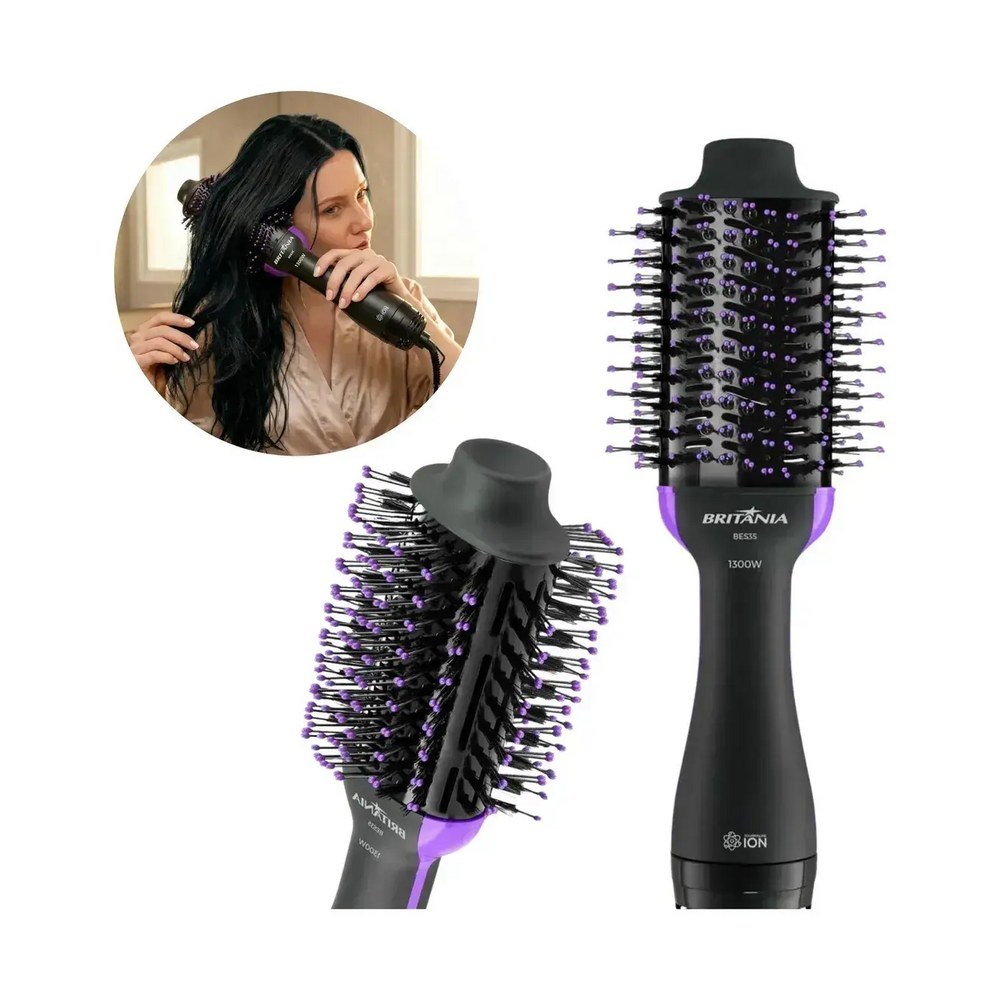 Escova Secadora Britânia BES35 Nanocerâmica 1300W 4 em 1