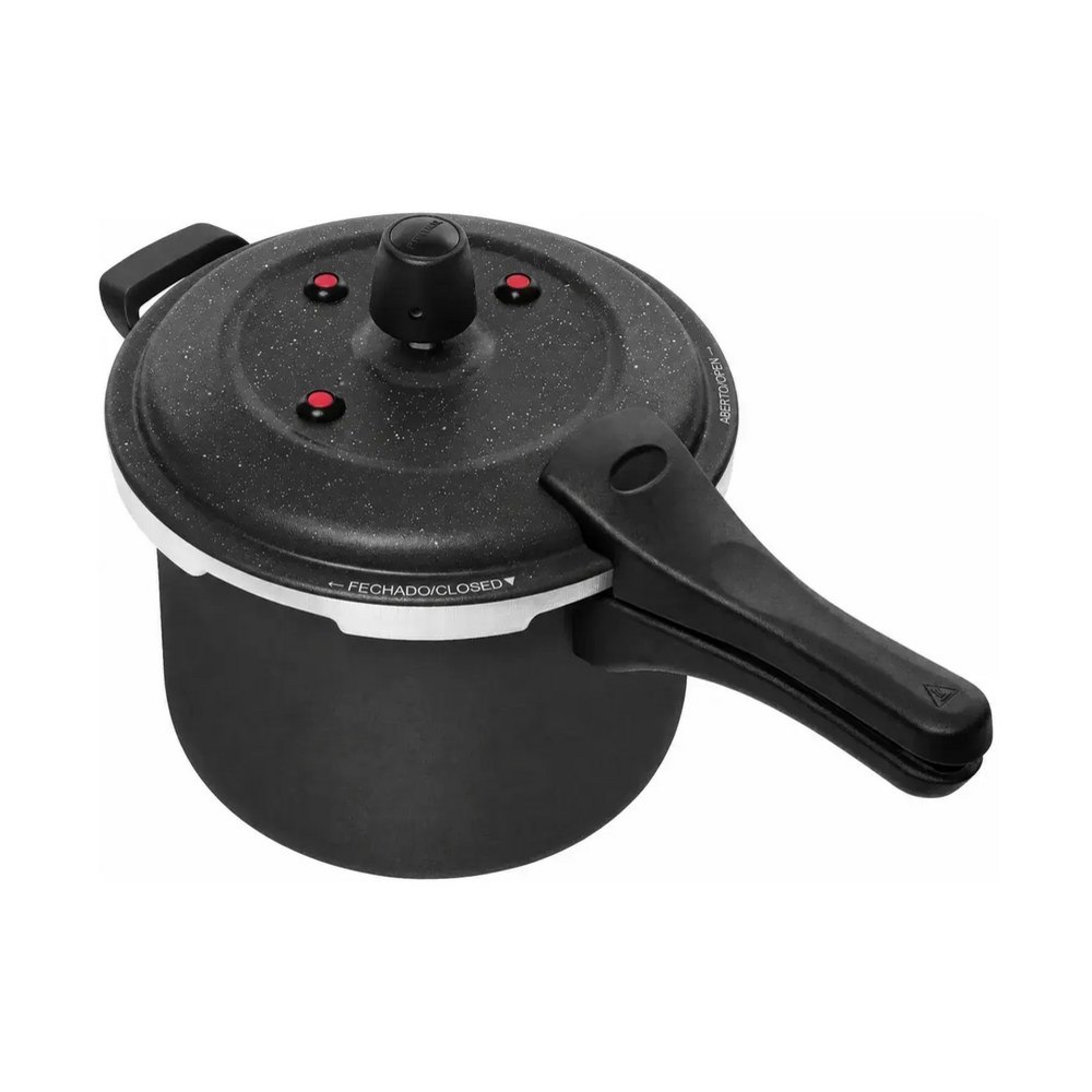 Panela de Pressão Patolux 5L Antiaderente Preto