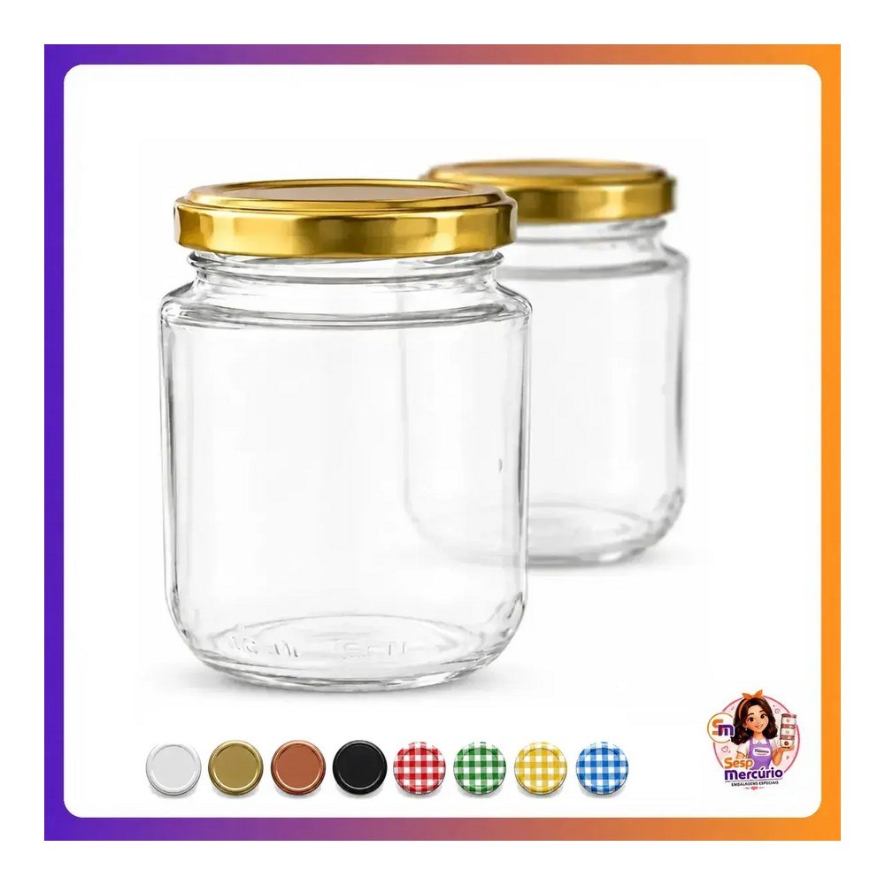 Kit 24 Potes De Vidro Belém 240ml Nadir Figueiredo
