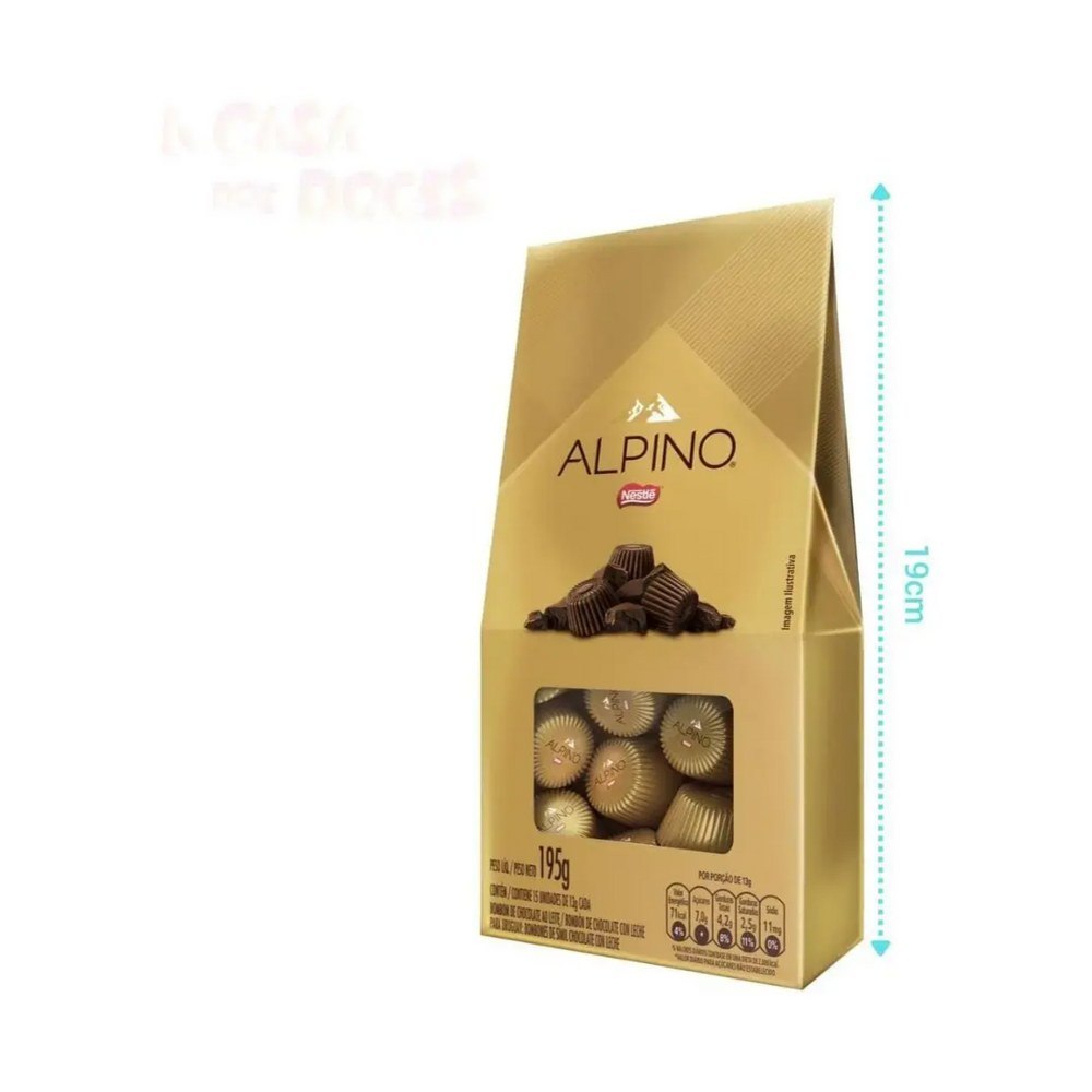Bombom Chocolate ao Leite Alpino Nestlé 195g