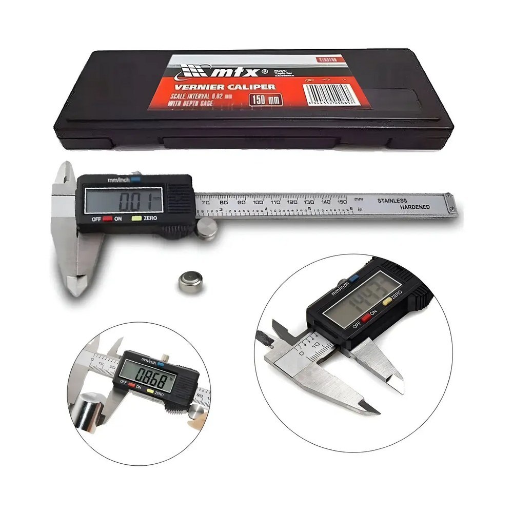 Paquimetro Digital 150mm Inox Profissional C/ Estojo Mtx