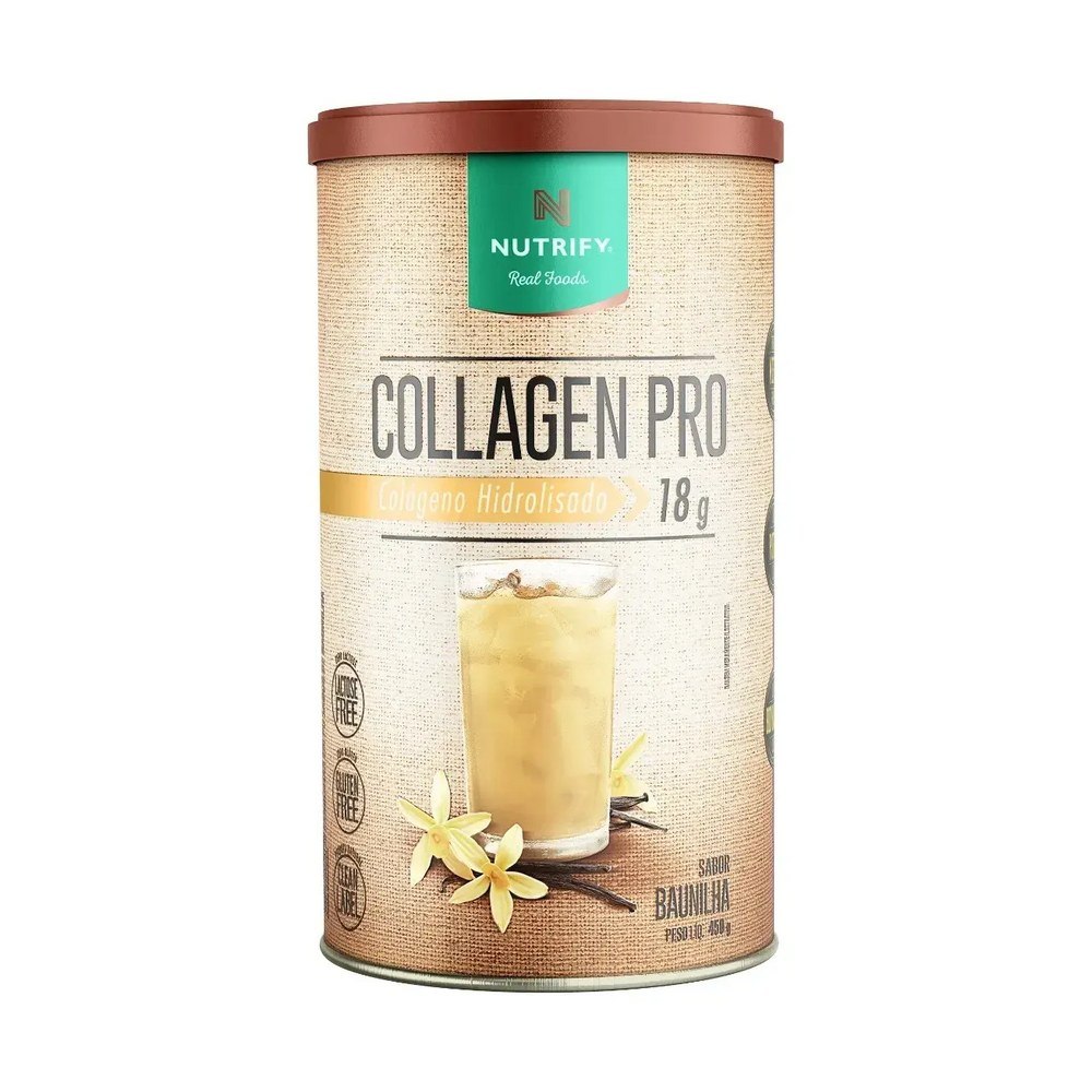 Collagen Pro Baunilha Nutrify 450g – Colágeno com Proteína