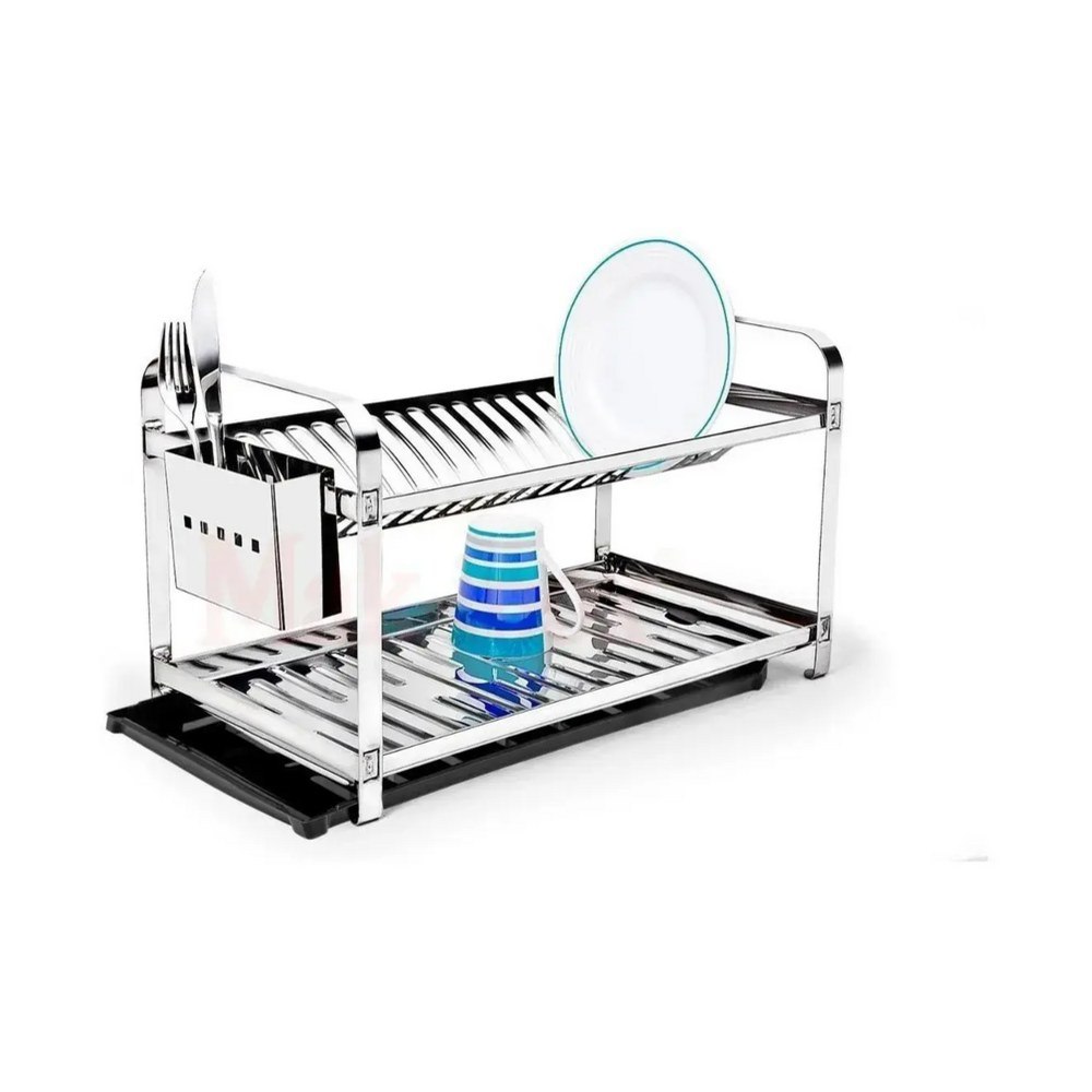 Escorredor de Louça Inox 20 Pratos com Porta Talher