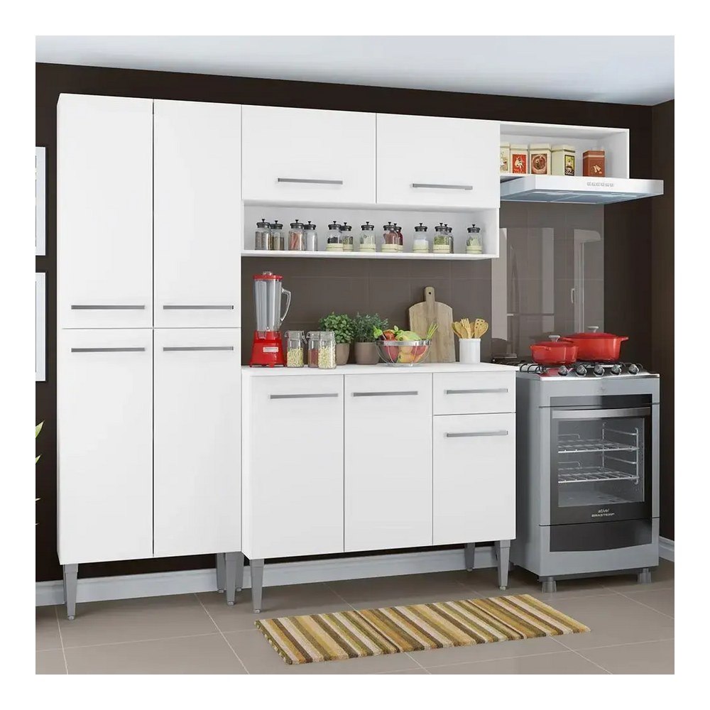 Madesa Emilly G2007009 Armário de Cozinha Compacta Branco