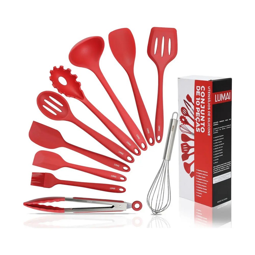 Lumai Kit Utensílios Silicone Miami Premium 10 Peças