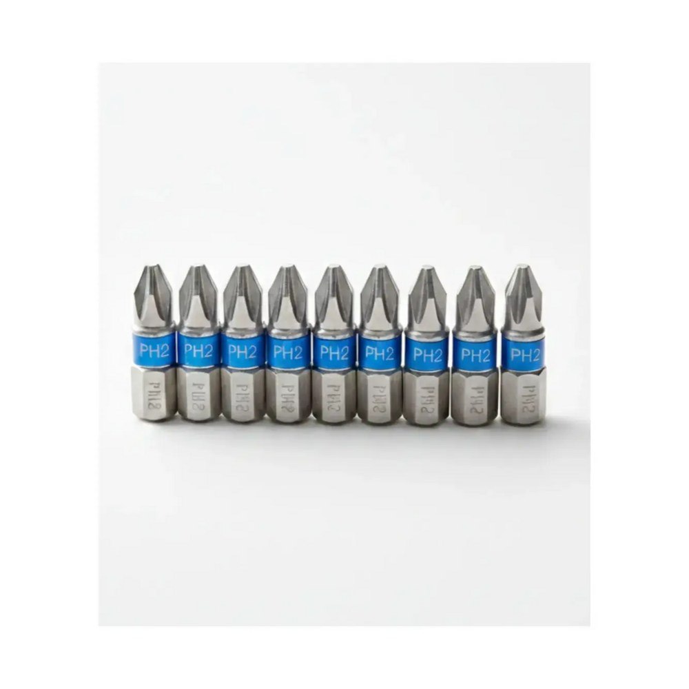 Bits Curto Phillips 1/4 Pol 25 Mm Ph2 Com 10 Peças Gross
